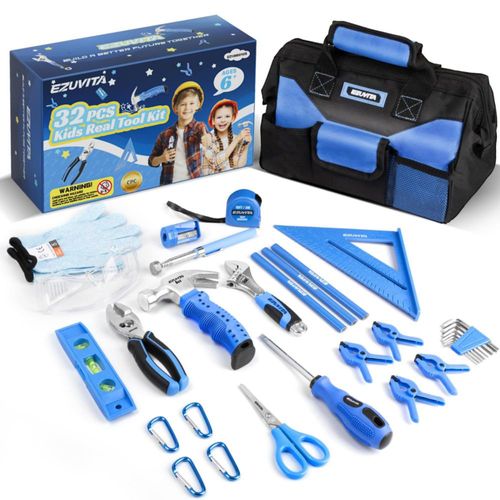Set de Herramientas EZUVITA 32 Piezas Azul para niños de 6 años y más