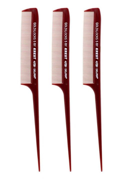 Peine de Cola de Rata Krest 21 cm Pack 3 Resistente al Calor