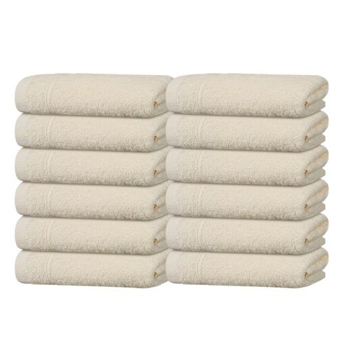 Paños de baño Tens Towels 12 unidades 30 × 30 cm color marfil