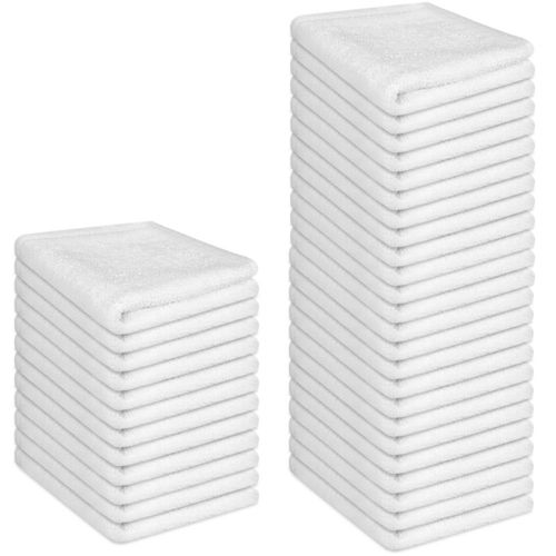 Paños de lavado INFICRIME 30 cm Pack de 36 algodón blanco