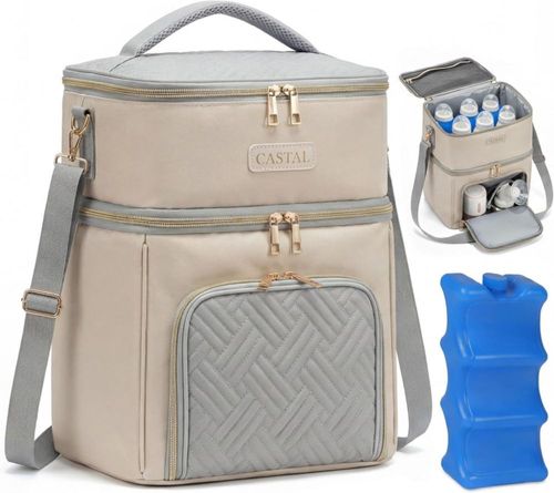 Bolsa aislada para bomba de leche Castal Spectra S1/S2 – Beige