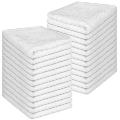 Paños de lavado INFICRIME – Pack de 24 unidades 30 × 30 cm algodón blanco