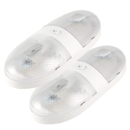 Luz LED de Cúpula Lumitronics 12V Pack de 2 con Interruptor y Lente
