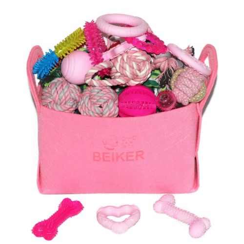 Juguetes de Masticar para Cachorro Beiker Pack de 20 Rosa