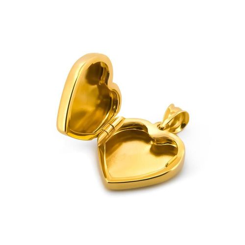 Dije relicario corazón 1.6 cm oro sólido 14k