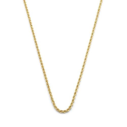Cadena torzal 1.5 mm 45 cm oro sólido 14k