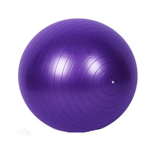Pelota Fitness De Ejercicio Para Yoga Pilates 65cm Con Bomba, Color Morado