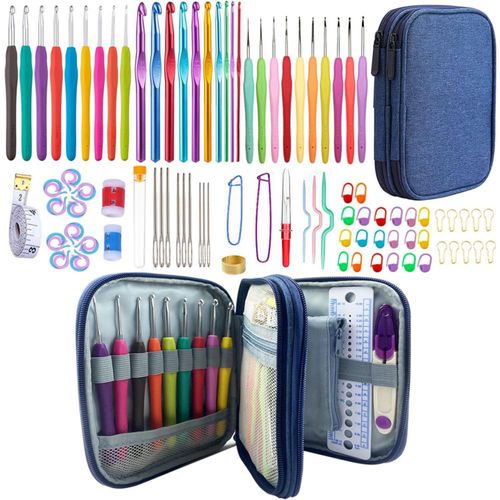 Set de ganchos de crochet Mdoker de 100 piezas ergonómico