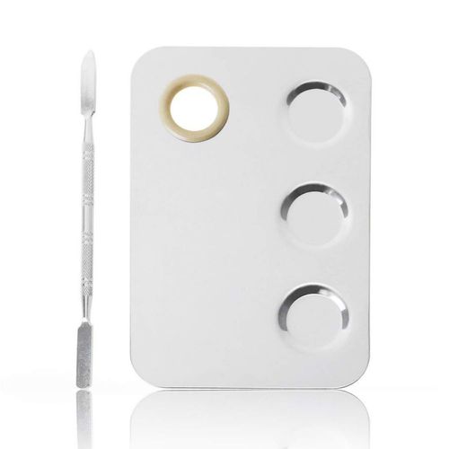 Paleta de Maquillaje KissDate 15 x 10 cm Acero Inoxidable 3 Pozos