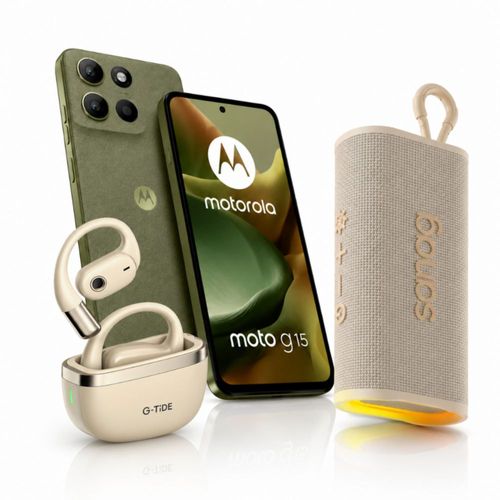 Motorola Moto G15 Power + Bocina Bluetooth Sanag M15 + Audífonos G-Tide OWS 8
