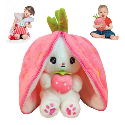 Peluche YUMEYA Reversible 18 cm/25 cm Conejo