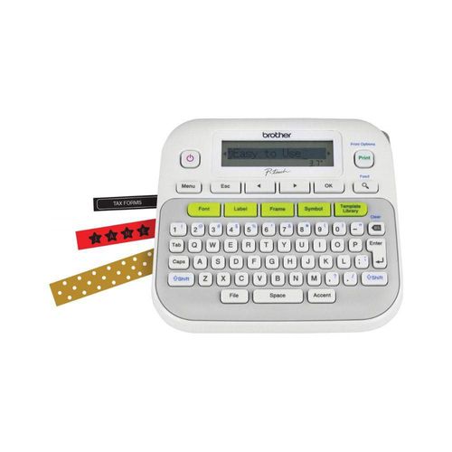 Rotulador Brother PT-D210 transferencia térmica 180dpi gris blanco