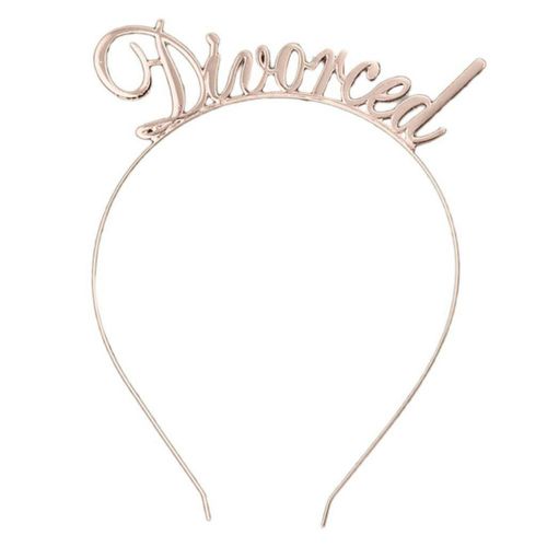 Diadema niumanery 16 × 135 cm Rosa Dorado "Divorciada" – Regalo