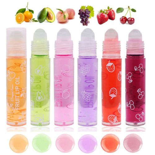 Set de Brillo Labial Baorder 6 Piezas con Sabores Frutales Roll‑On