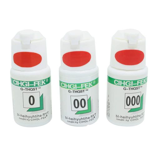 Juego de 3 cordones de retracción gingival dental SeeFDENT 2 m tamaños 0 00 y 000