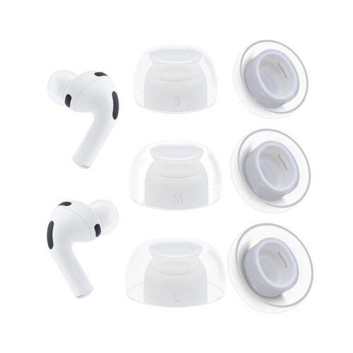 Almohadillas Klowcok para AirPods Pro 3 (2025) Transparentes - Pack de 3