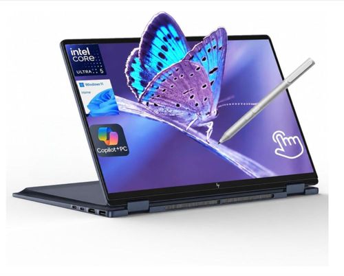 HP - OmniBook X Flip 2-in-1 - 14" 2K OLED Touchscreen Laptop - Intel Core Ultra 7 (2026) - 16GB Memory - 1TB SSD - Copilot+ - Meteor Silver