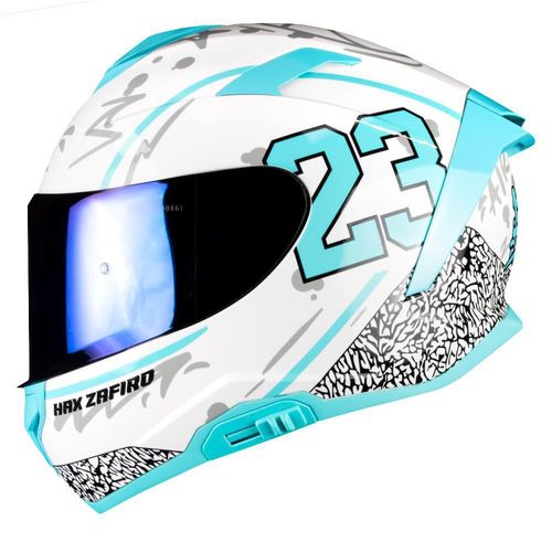 Casco Integral HAX Zafiro Dunk Azul Doble Certificación DOT y ECE R.22.06