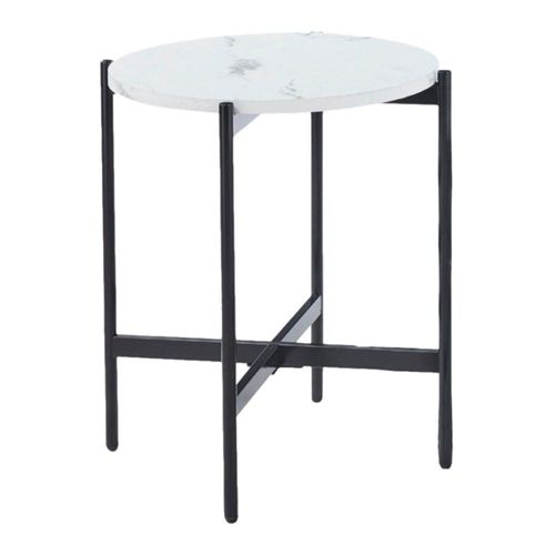 Mesa Lateral Dital Blanco Kessa Muebles