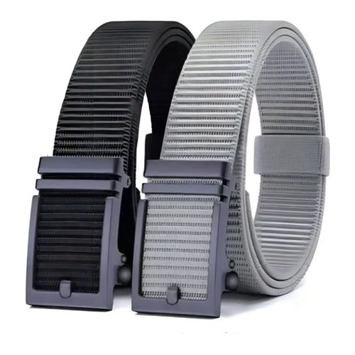 Cinturones Para Hombre Casual Paquete De 2  Color Gris/Negro