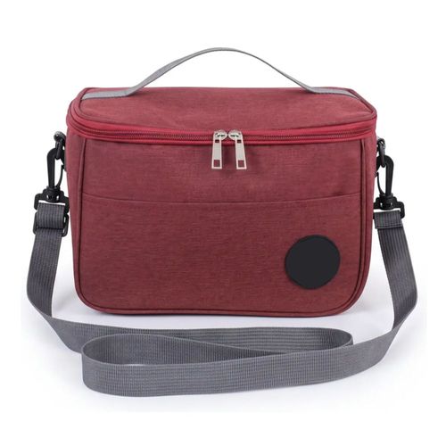 Bolsa Lonchera Térmica Para Trabajo Escolares Unisex, Color Rojo