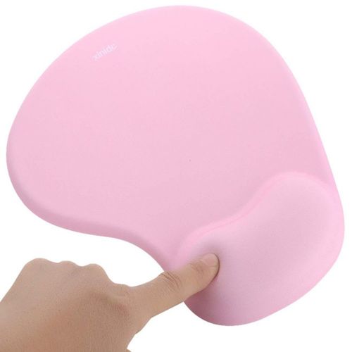 Alfombrilla de ratón Xinidc ergonómica con reposamuñecas rosa