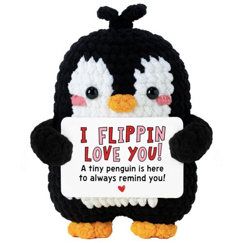 Peluche de pingüino WITTSPOT de 10 cm tejido a crochet regalo para parejas