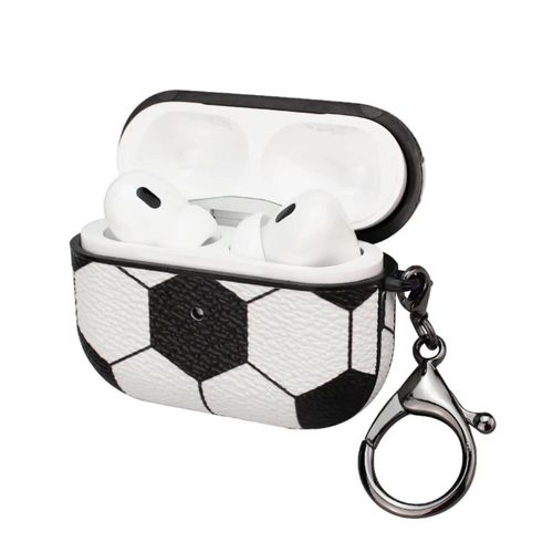 Funda KAMPETACE Pro 2 para AirPods con diseño de fútbol y llavero