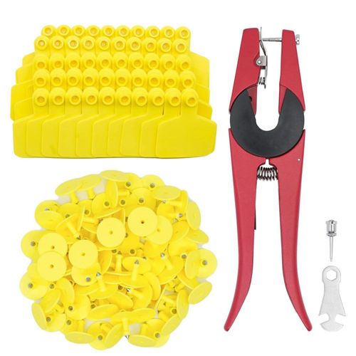 Etiqueta de oreja LIUCOGXI 100 uds 76 × 63 cm con aplicador