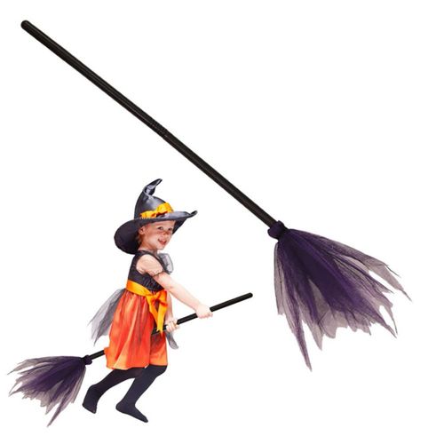 Escoba de Plástico Morada WGEGO 91 cm – Accesorio de Halloween y Cosplay