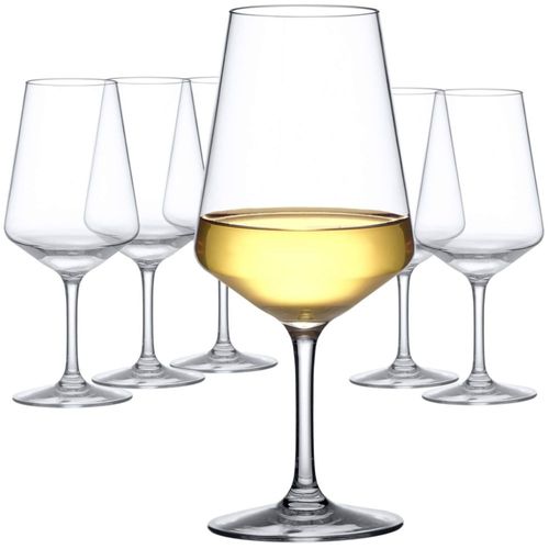 Vasos de vino Amazing Abby 568 ml (Pack de 6) Tritan sin BPA