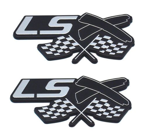 Emblema Aimoll 13 cm x 6 cm 2 piezas cromo y negro