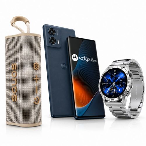 MOTOROLA EDGE 50 FUSION AZUL CON BOCINA SANAG M15 BEIGE SMARTWATCH G-TIDE POWER