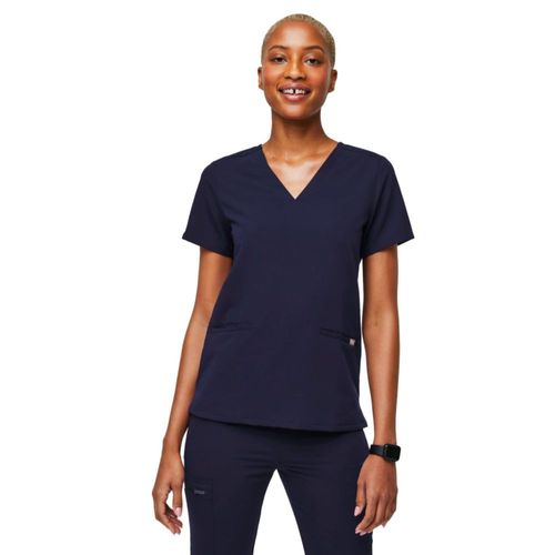 CAMISETA FIGS Casma Azul Marino Mujer M 3 Bolsillos