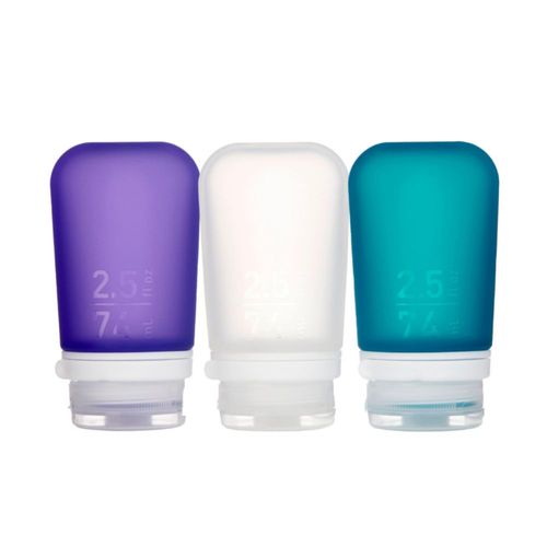 Botellas de viaje humangear GoToob+ pack de 3 unidades 74 ml a prueba de fugas
