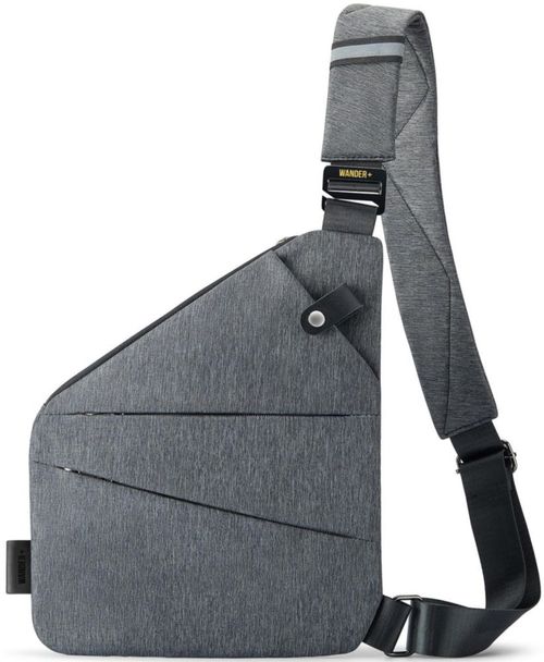 Bolso Bandolera WANDER+ Anti‑Robo Multi‑Bolsillos Gris