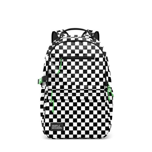 Mochila Simple Modern 15 L con Portátil y Diseño a Cuadros