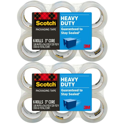 Cinta de embalaje Scotch 48 mm x 50 m – Pack de 12