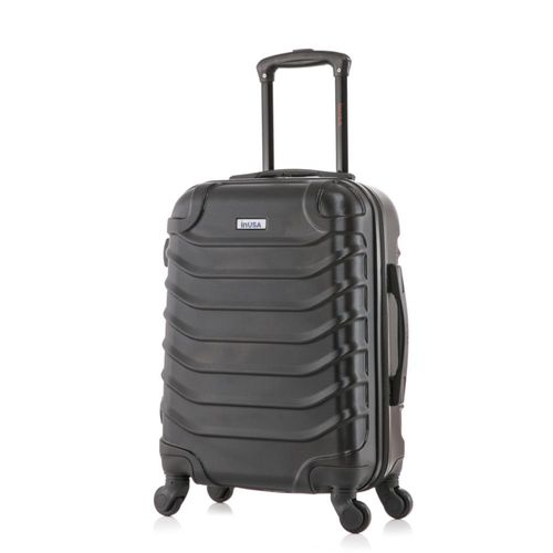 Maleta InUSA 51 cm de mano rígida con ruedas giratorias negra