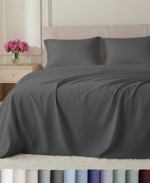 Juego de sábanas King 800 hilos gris – California Design Den