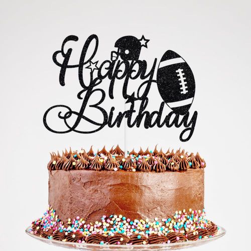 Adorno para pastel Acexylmy 15 cm x 11 cm Brillo Rugby