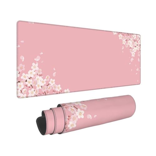 Alfombrilla de escritorio Leogi 80x30 cm Cerezo en Flor rosa 3 mm