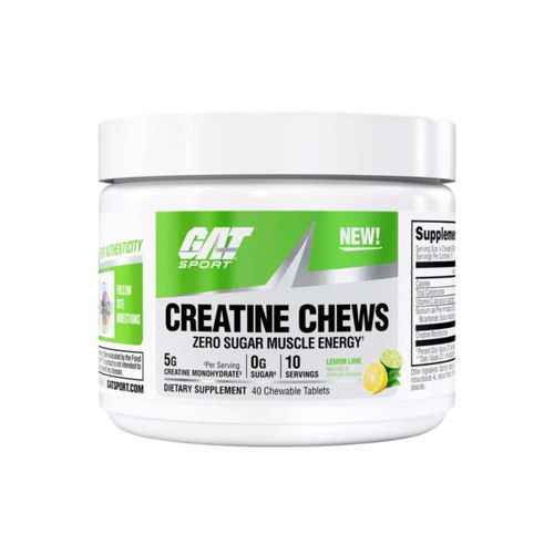 GAT SPORT Creatina en Tabletas Masticables sabor Limón y Lima - 40 unidades