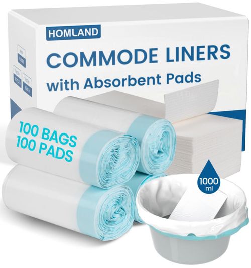 Forros para Commode HOMLAND 40x53 cm 100 unidades + almohadillas absorbentes