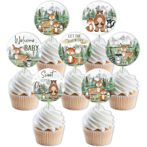 Adornos para cupcakes DazzleDaisy 24 piezas para decoración de baby shower