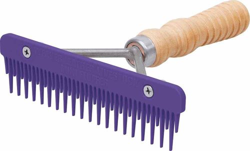 Peine para Pelo Weaver Livestock de 15 cm con Mango de Madera Morado