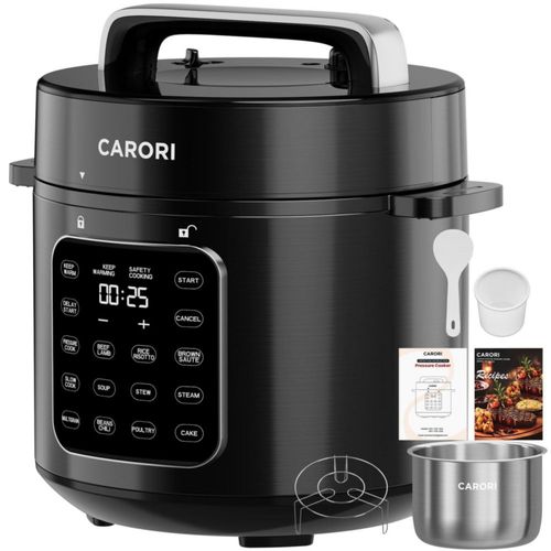 Olla a presión eléctrica Carori 57 L 1000 W negra 9‑en‑1