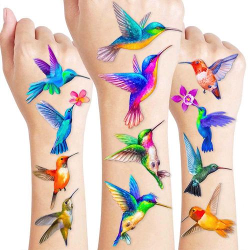Tatuajes temporales frawharmone 96 piezas coloridas e impermeables