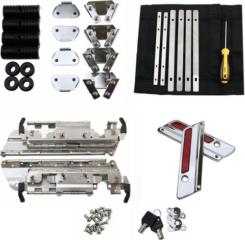 Kit de herrajes genérico para alforjas Harley en cromo