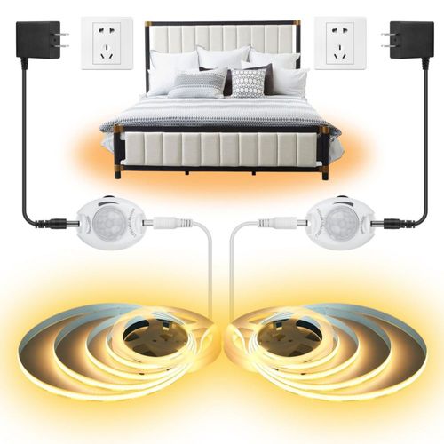 Tira de luces LED Taormey 2 unidades de 2 m blanco cálido con sensor de movimiento